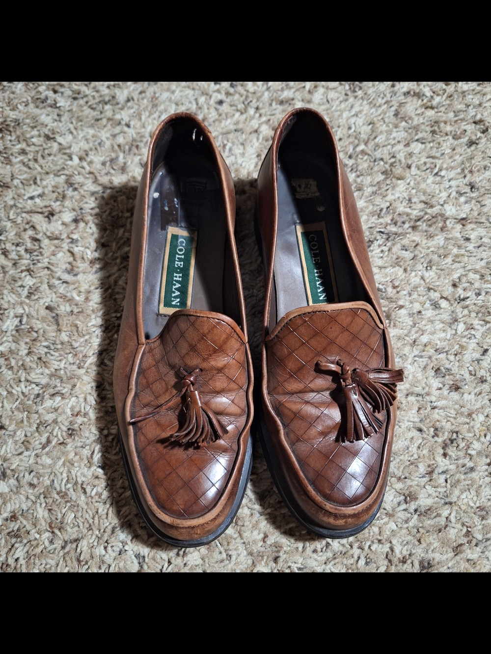Vintage Cole Haan Green Label Woven Tassel Loafers - Size 8 AA